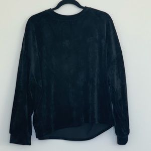 Adrianna Papell Velvet Sweater-Black